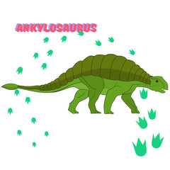 Fototapeta premium Cartoon dinosaur vector illustration