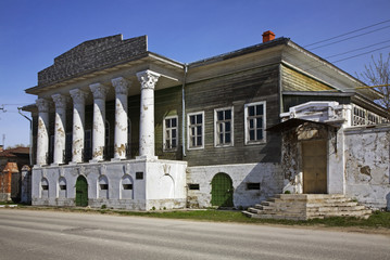 Mansion of merchant Barkov on Embankment street in Kasimov. Ryazan oblast. Russia