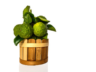 Bergamot on white background