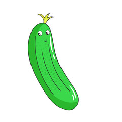 Vegetable cucumber vector illustration