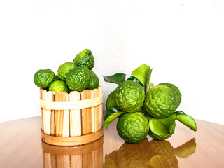 Bergamot on white background