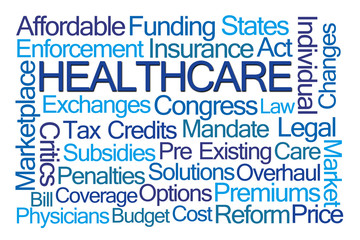 Obraz premium Healthcare Word Cloud