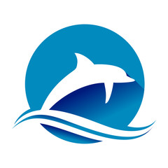Dolphin Sea Jumping Icon