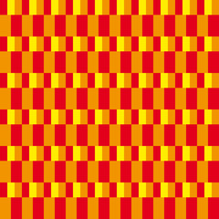 Ethnic pattern with yellow red and orange geometric shapes