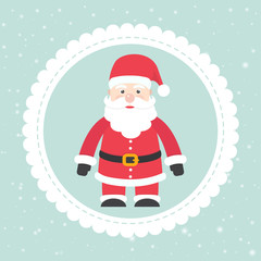 card blue with santa claus