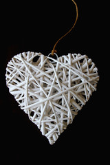 Woven wood in heart shape