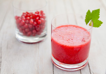 Fresh and healthy red currant smoothie