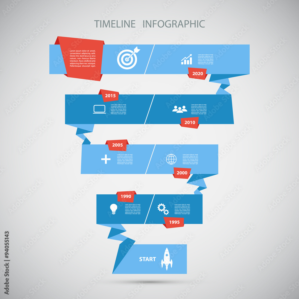 Poster Timeline infographic design template.Vector illustration for workflow layout, diagram, number options, web design.