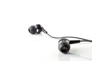 Earphones isolate with white background