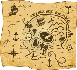 Pirate map pattern