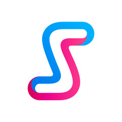 S letter line logo