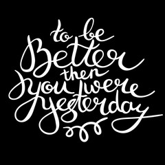 hand-lettered, handmade calligraphy, vector Isolated on black. Cards elements.