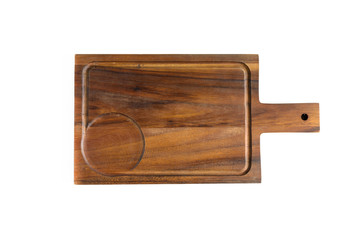 wooden cutting board isolated on white
