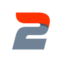 Obraz premium Number two logo