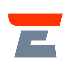 E letter logo design template