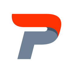 P letter logo design template - obrazy, fototapety, plakaty
