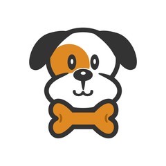 Simple Cute Dog Logo Image