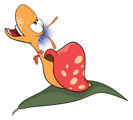 Malicious snail. The monster. Cartoon