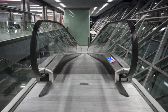 Escalator at Cracow airport