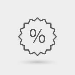 discount thin line icon