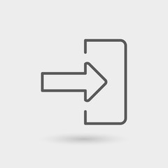 login thin line icon