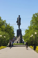 Russia, Nizhny Novgorod, spring 2011 - Monument of Maxim Gorky.