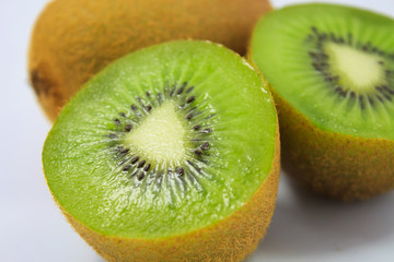 Fototapeta na wymiar Kiwi fruit on white background