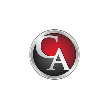 CA initial circle logo red