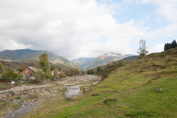 Modern village house near the mountains