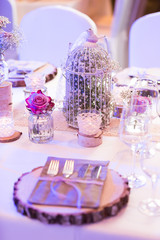 Besteck am Hochzeitstisch