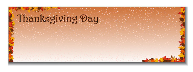 Thanksgiving day vector banner