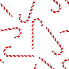 Merry Christmas and Happy New Year. Candy Cane. Seamless pattern. Vector Illustration