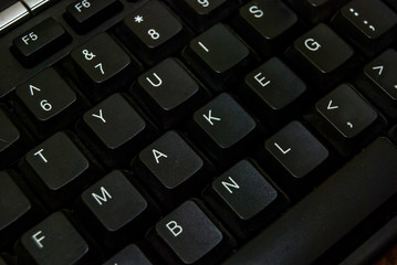 make word on black keyboard