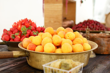 fruit on the table in a deep bowl