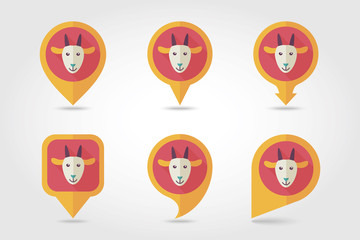 Goat mapping pins icons