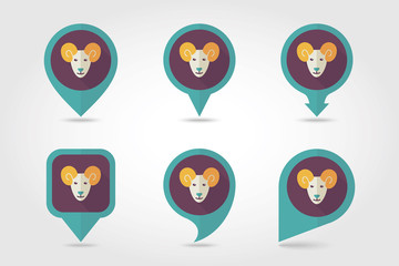 Sheep mapping pins icons