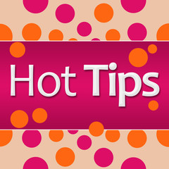 Hot Tips Pink Orange Dots Background 