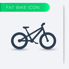 Fat bike icon, vector illustration
