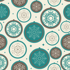 Abstract Christmas and New Year Seamless Pattern Background. Vec