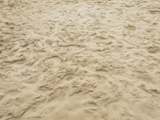 closeup of sand pattern of a beach in the summer
