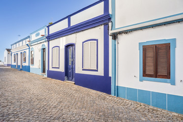 Fototapeta na wymiar Traditional Portuguese street. Ancient architecture.
