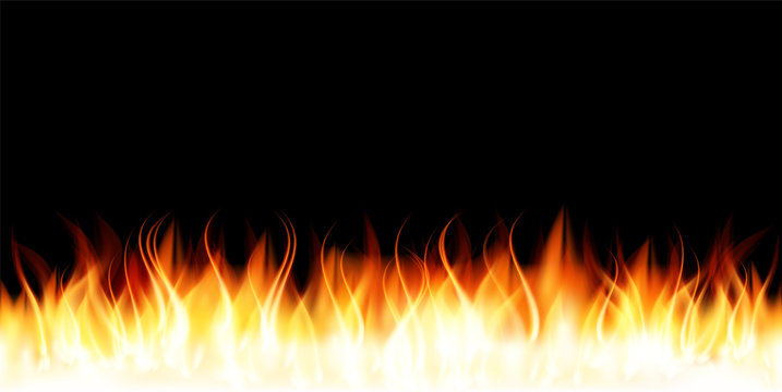 Burning Flame of Fire. Vector Illustration