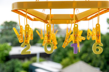 Cute and colorful plastic alphabet letter.