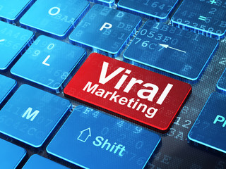 Fototapeta premium Marketing concept: Viral Marketing on computer keyboard