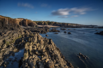 Mountain coast of Portugal Village Milfontes Odemira.