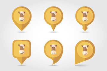 Horse mapping pins icons