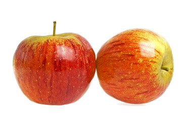Apples on a white background