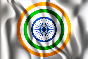 India Variant Flag. Rectangular Shape Icon