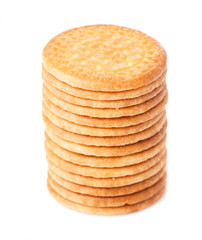 tower of biscuits isolated on a white background