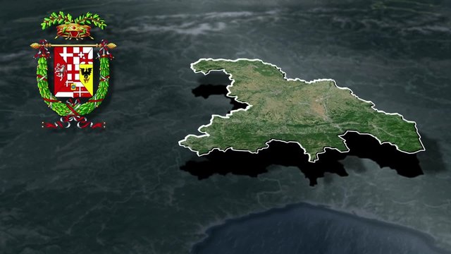 Alessandria's province  whit Coat of arms animation map